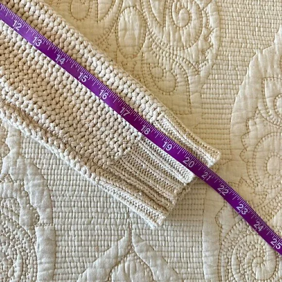 Coincidence & Chance OVERSIZED librarian boyfriend knit sweater elbow patches XS - Picture 9 of 9